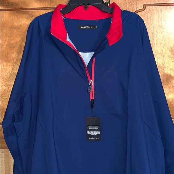 😍NWT Bugatchi medium, Navy and red windbreaker
SH36 - Picture 2 of 8